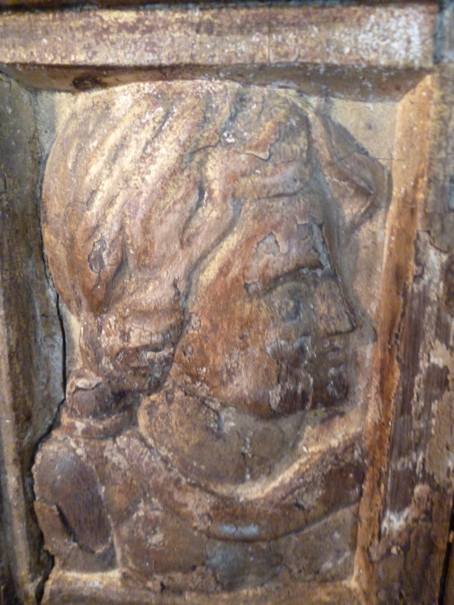 ODIN  père  de  THOR  Rare panneaux sculptés  du  XVI e  siècle -photo-8