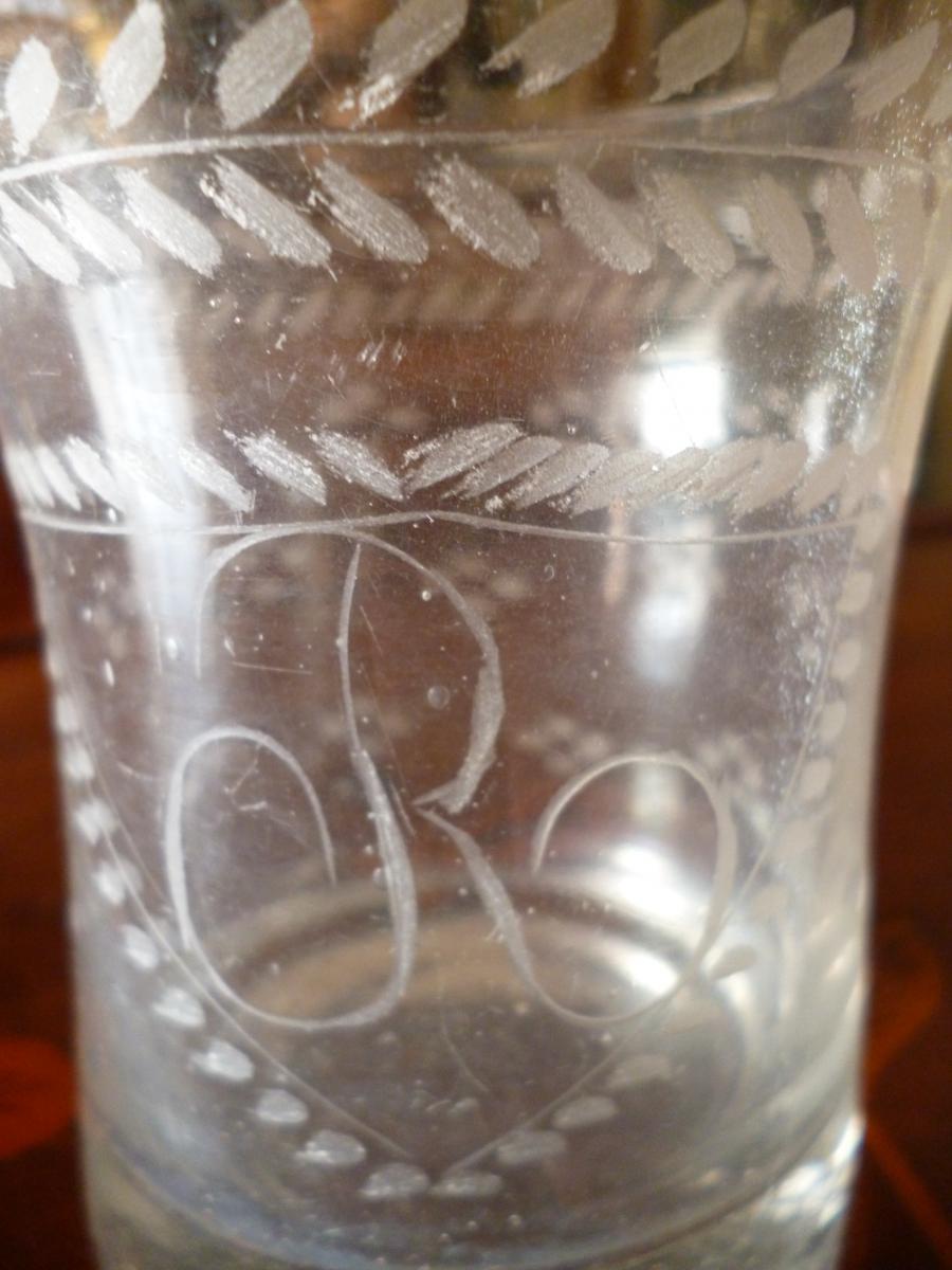 Engraved Glass Normand Cup XVIII E-photo-4