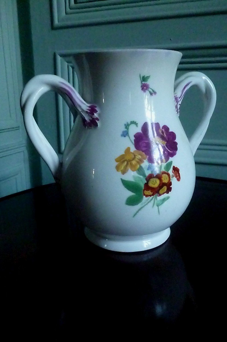 Large Porcelain Vase From Vienna Eighteenth Time-photo-3