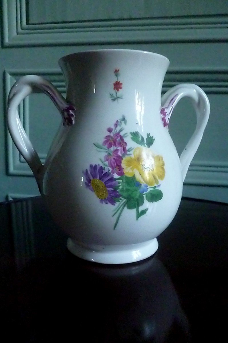 Large Porcelain Vase From Vienna Eighteenth Time-photo-4