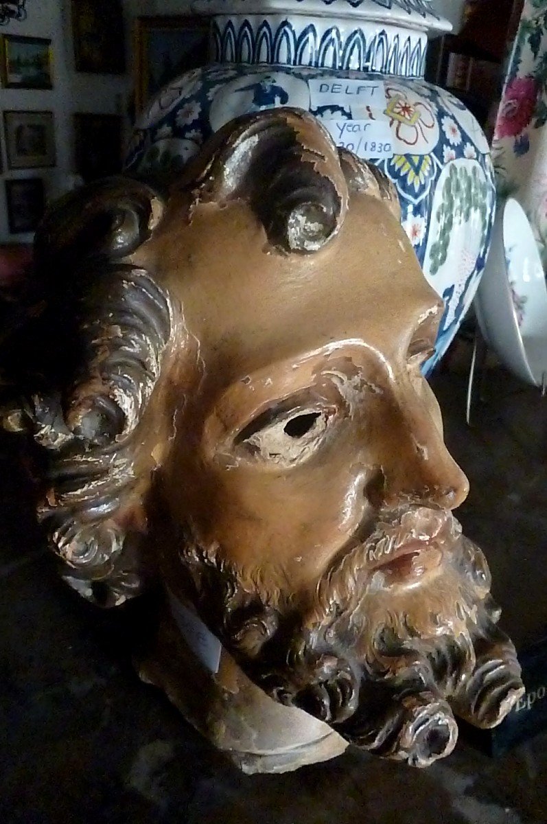 Head Of Christ Terracotta Eighteenth Century-photo-6