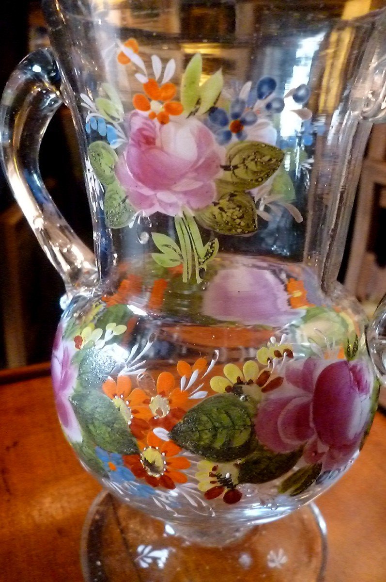  Vase Peint Fabrique Royale De La  Granja époque Fin XVIII E-photo-2