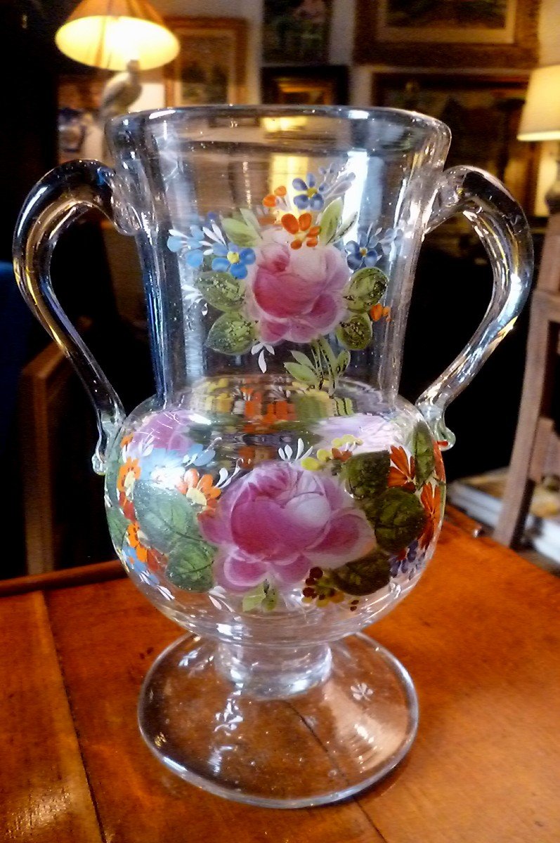  Vase Peint Fabrique Royale De La  Granja époque Fin XVIII E-photo-4