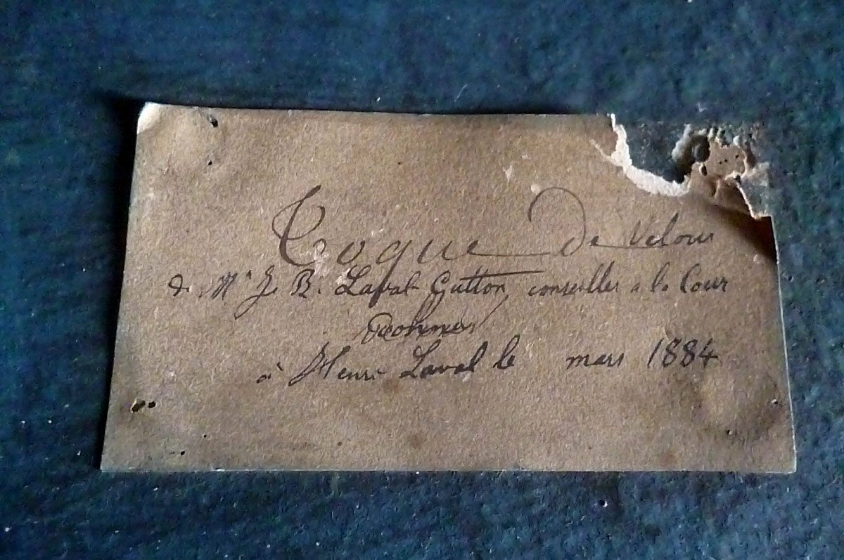 Mortar Toque From Jb Laval Prosecutor Of King Louis XVIII-photo-3