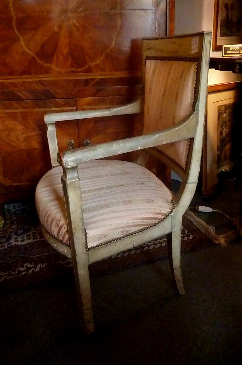 Armchair Directoire Period XVIII E-photo-2