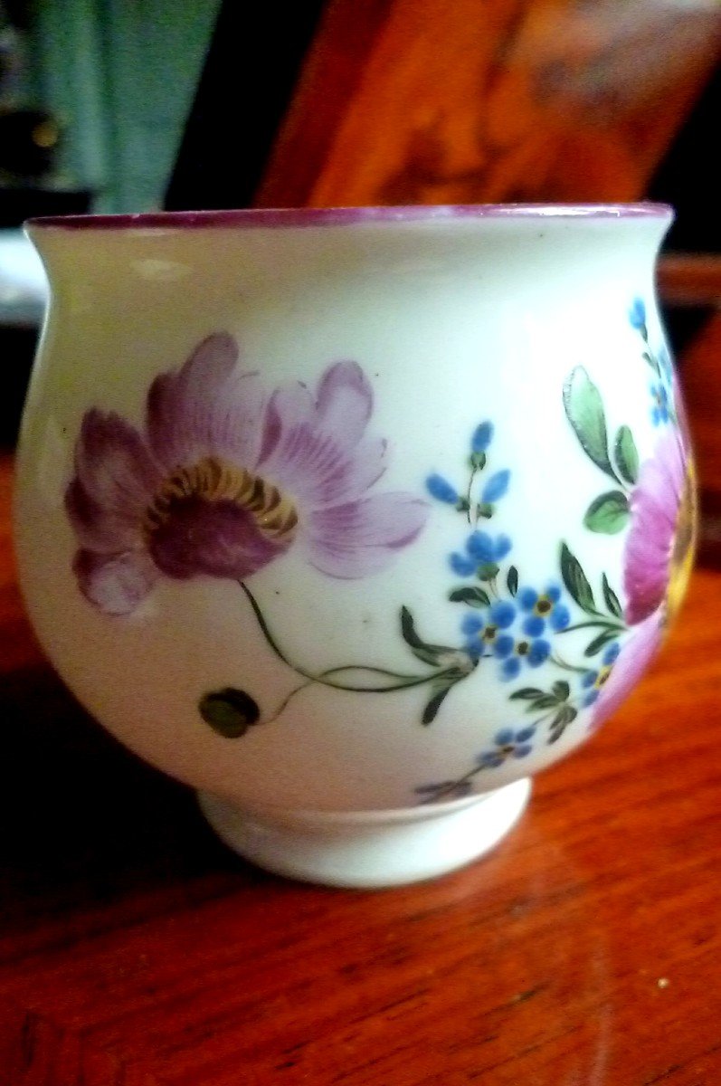 Pot à Creme , Porcelaine Tendre De Mennecy époque XVIII E -photo-5