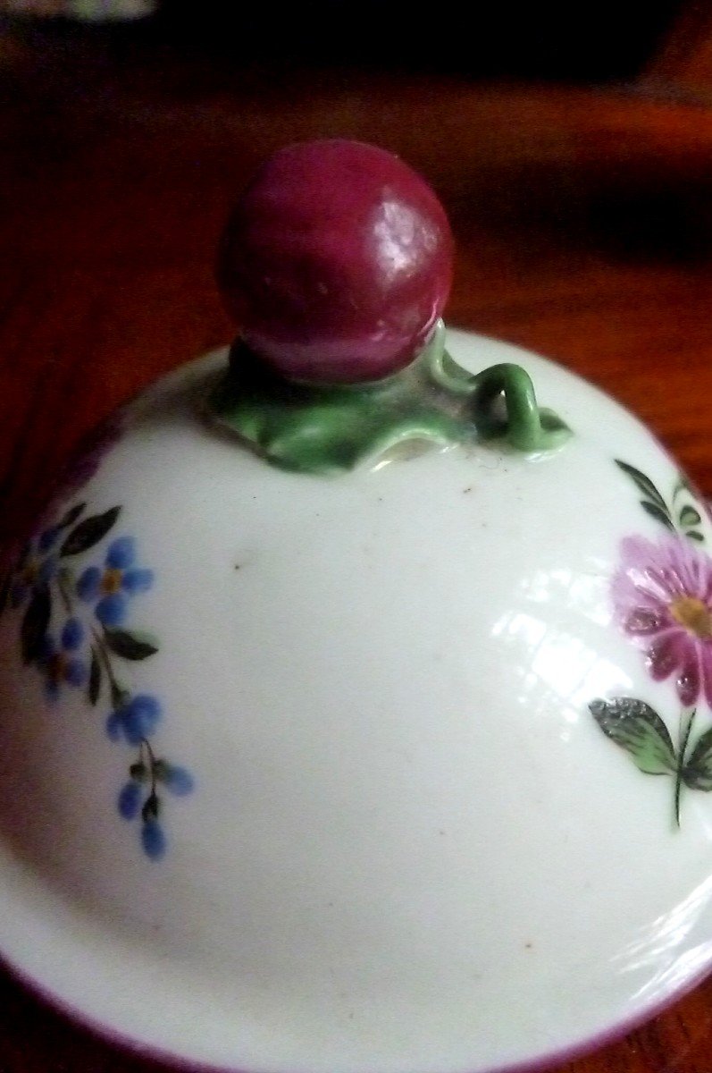 Pot à Creme , Porcelaine Tendre De Mennecy époque XVIII E -photo-7
