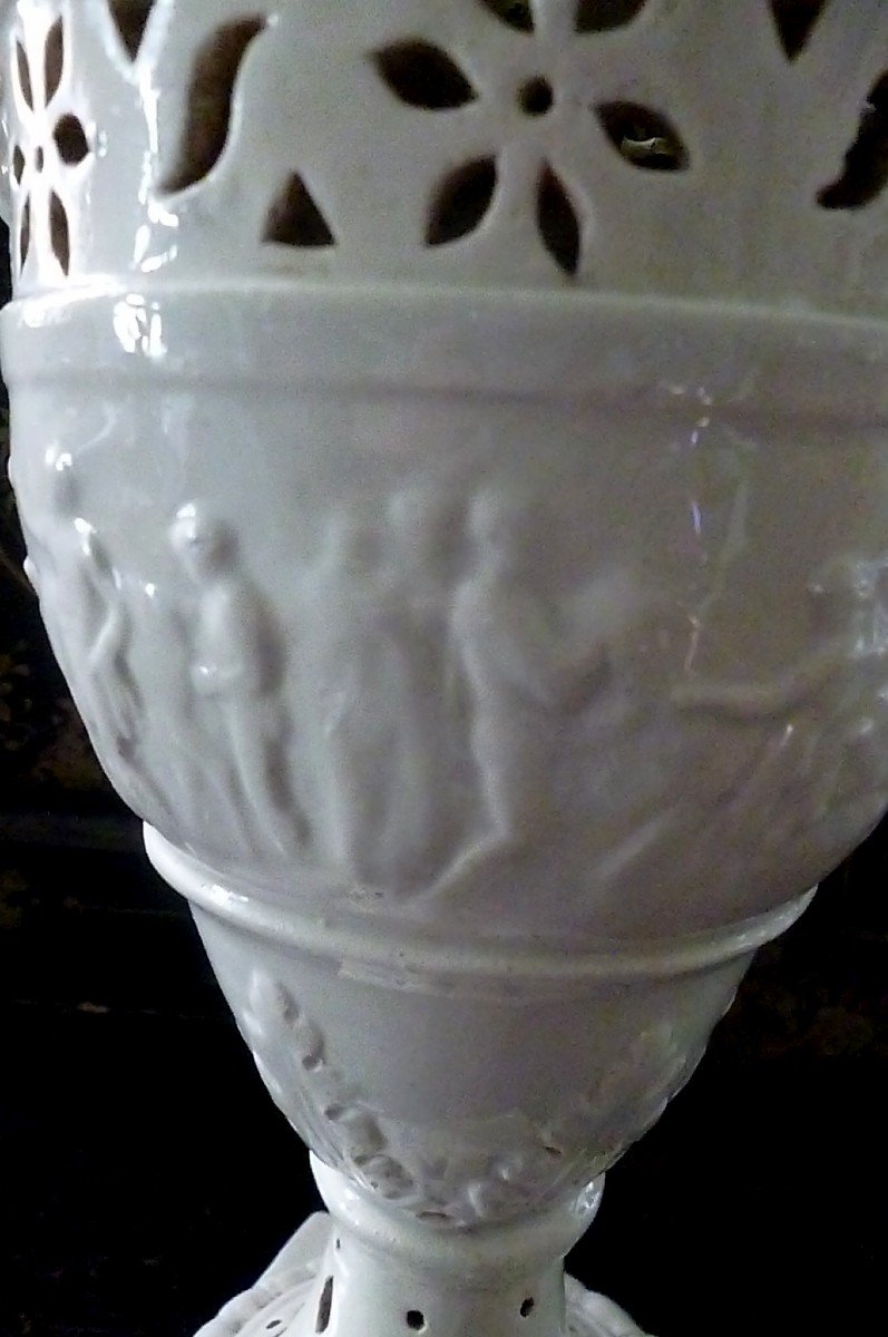 Fine Earthenware Vase Late XVIII E Beginning XIX E-photo-4