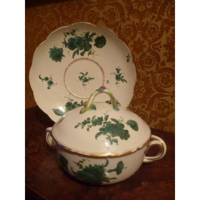 Important Bouillon Bowl XVIII E Century Meissen Time