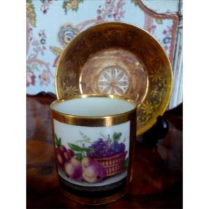Tasse  Porcelaine  de  Paris  Epoque  Directoire 