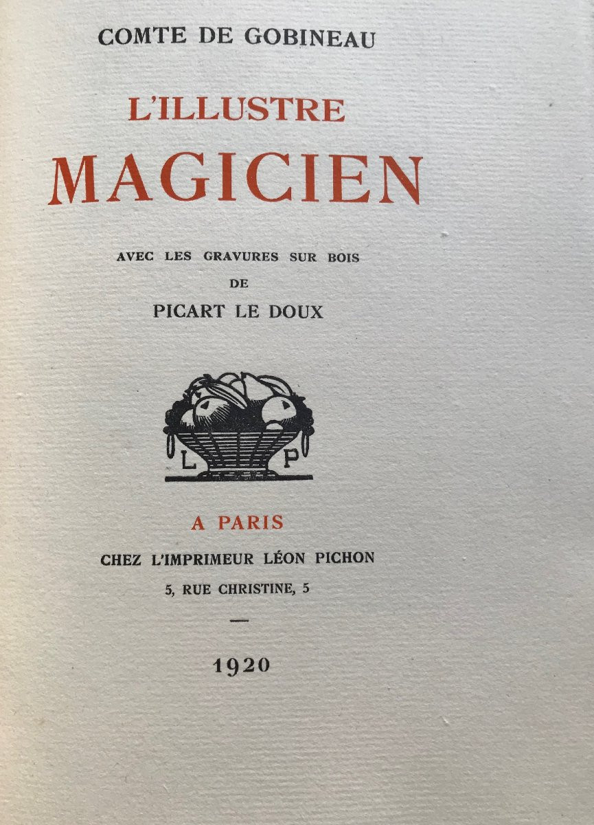COMTE DE GOBINEAU "L'Illustre Magicien". Ed.RENE KIEFFER, 1920. Illustré par PICART LE DOUX-photo-2