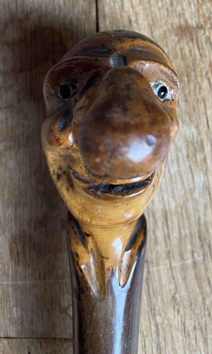 CANNE ART POPULAIRE TETE GROTESQUE-photo-4