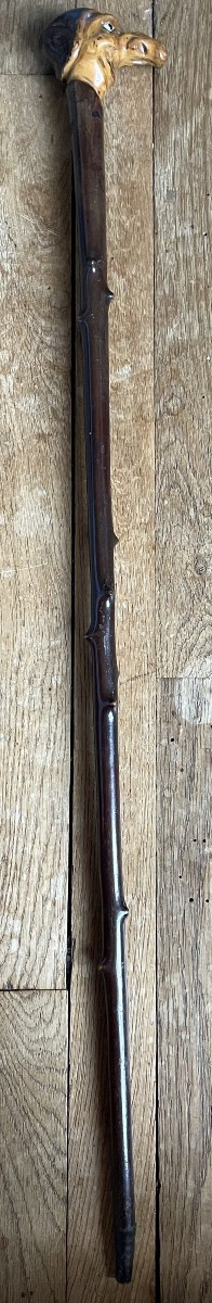 CANNE ART POPULAIRE TETE GROTESQUE-photo-1