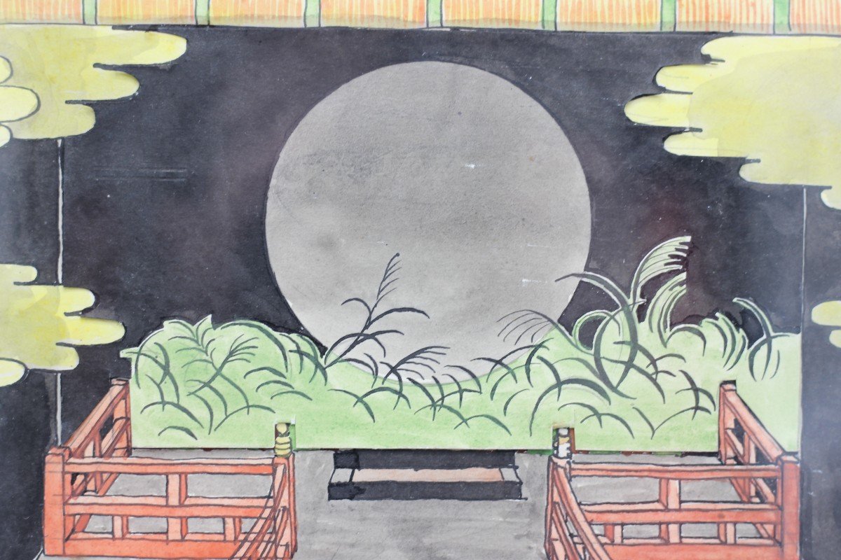 Conrad MEILI (1895-1969) - Projet de théâtre japonais-photo-6
