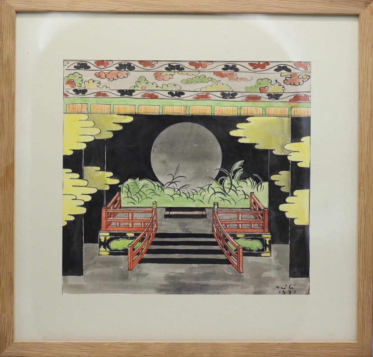Conrad MEILI (1895-1969) - Projet de théâtre japonais