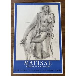 Henri Matisse "drawings And Sculpture Exhibition" Poster - 1958