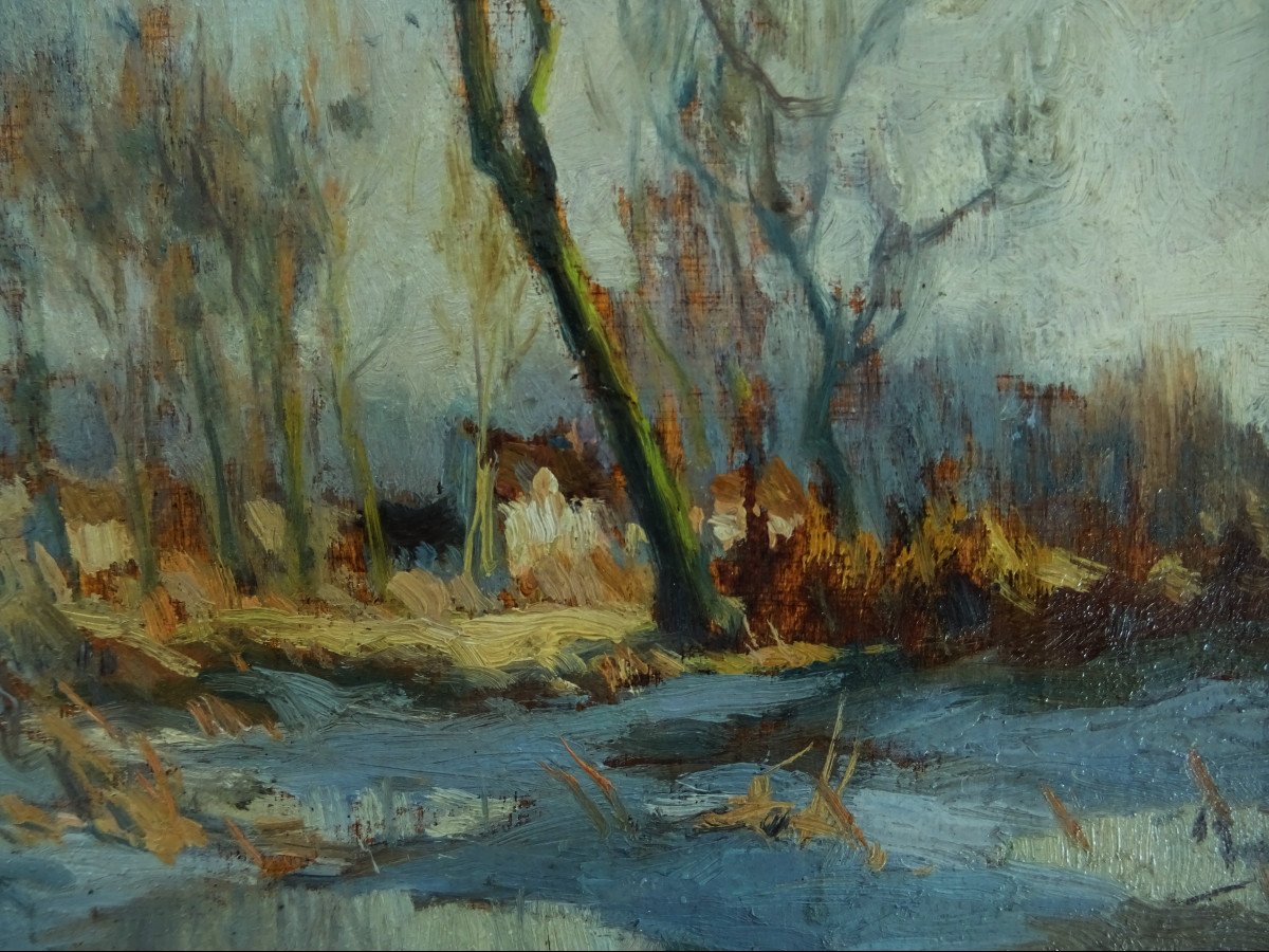 Alexandre Jacob (1876-1952) " Lumière d'hiver et neige dans les marais " Amiens, vallée de la Marne, Somme, Cortès, U.K, Symbolisme-photo-2