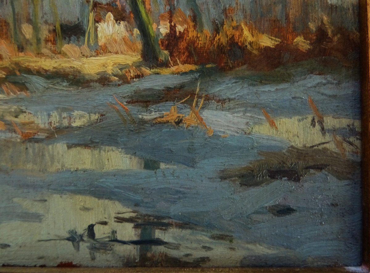 Alexandre Jacob (1876-1952) " Lumière d'hiver et neige dans les marais " Amiens, vallée de la Marne, Somme, Cortès, U.K, Symbolisme-photo-4