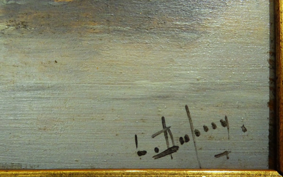 Eugène Galien Laloue signé Léon Dupuy ( 1854-1941) " Scène de port animé " Grand peintre parisien, Cortès, Barnoin, Smith...-photo-7
