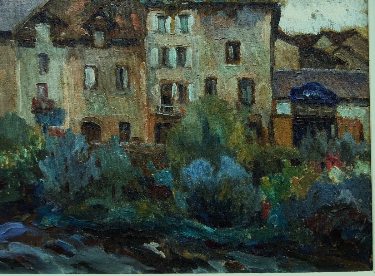 Albert Joseph (1868-1952) "view Of Eymoutiers, Haute-vienne V. 1920" School Of Crozant, Limousin, -photo-2