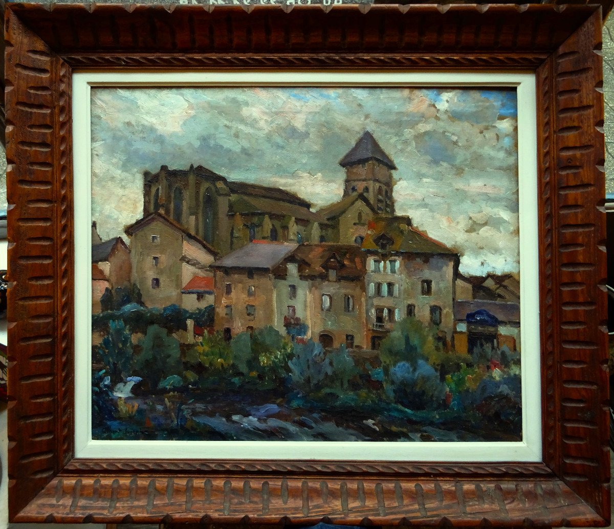 Albert Joseph (1868-1952) "view Of Eymoutiers, Haute-vienne V. 1920" School Of Crozant, Limousin, 
