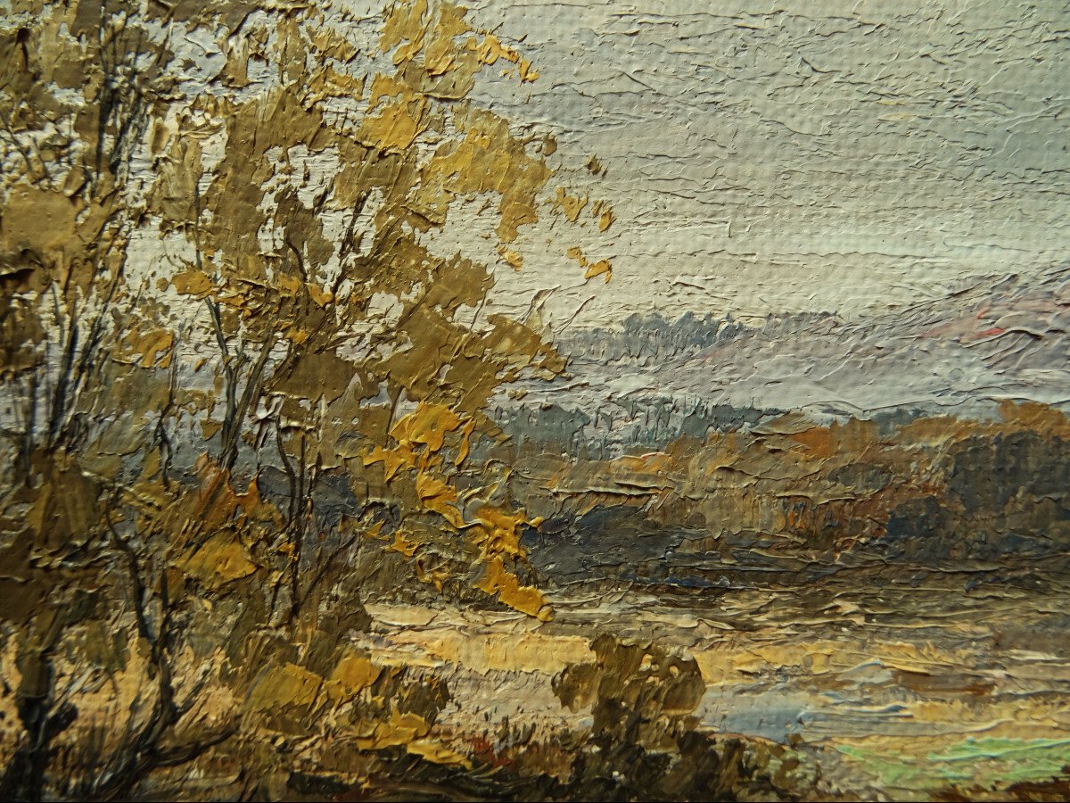 Gaston Thiery (1922-2013) "chemin Chartier In La Lande, Creuse" Ecole De Crozant, Student D-photo-5
