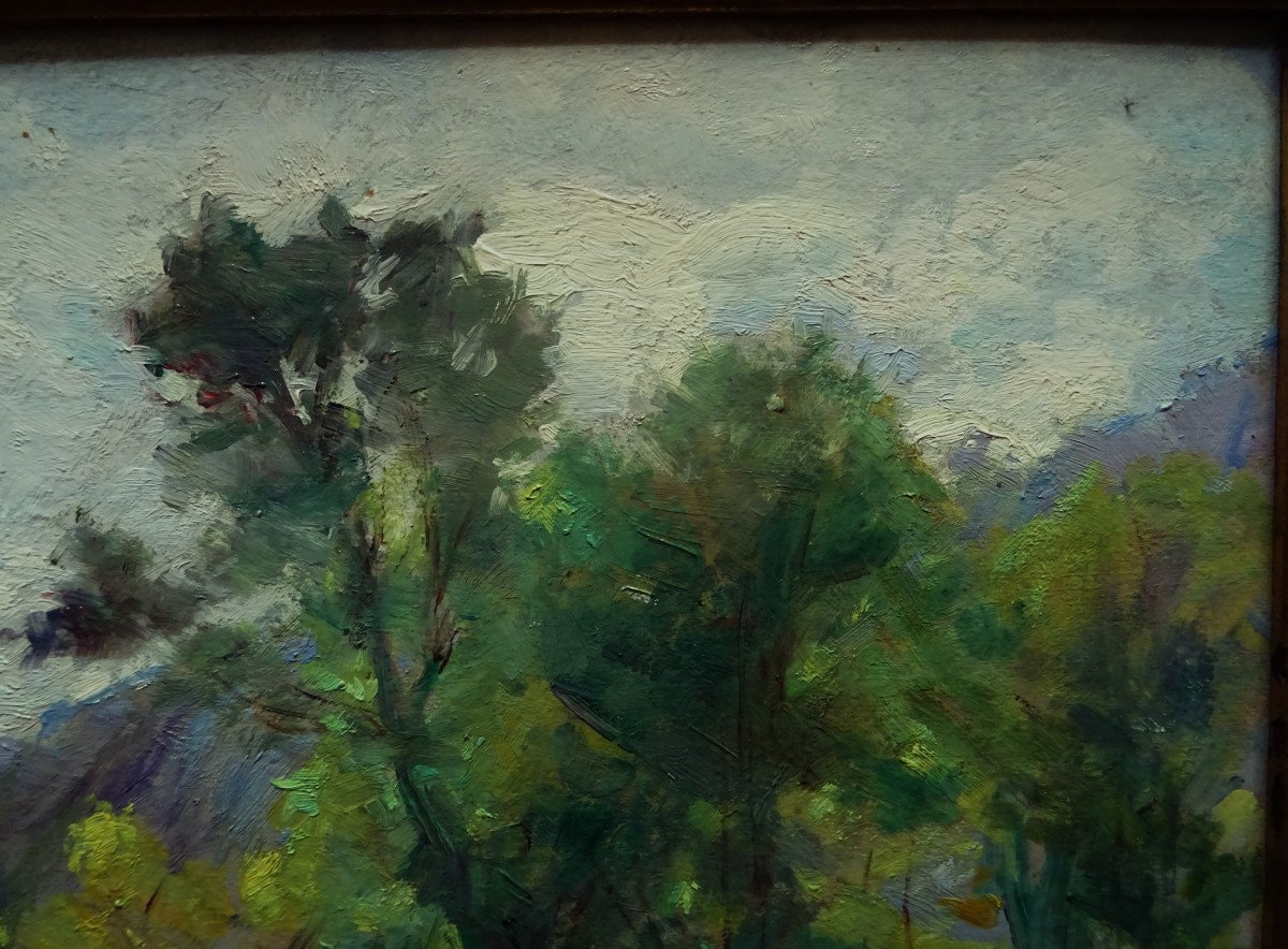 Auguste Aridas (1848-1929) "edges Of Vienne Towards Eymoutiers" Limousin Painter, Limoges, Biche-photo-3