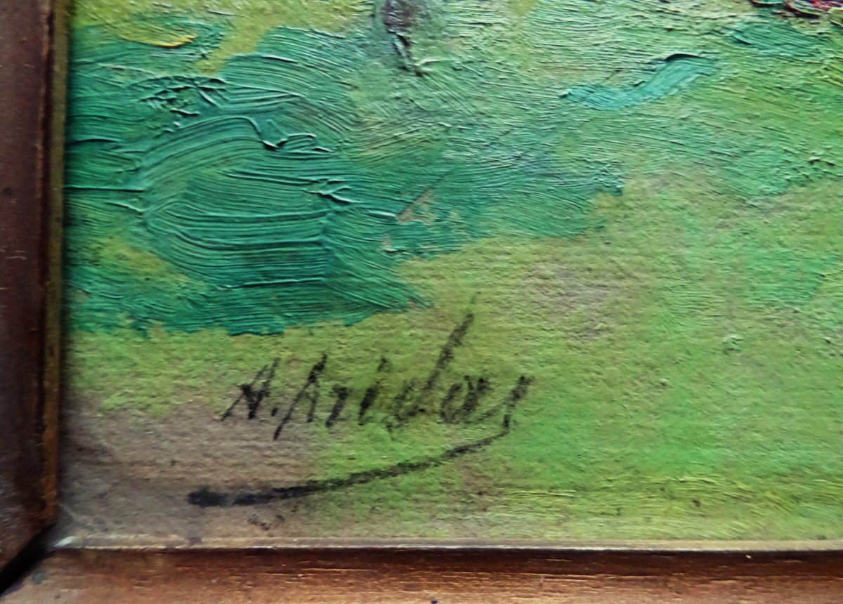 Auguste Aridas (1848-1929) "edges Of Vienne Towards Eymoutiers" Limousin Painter, Limoges, Biche-photo-7