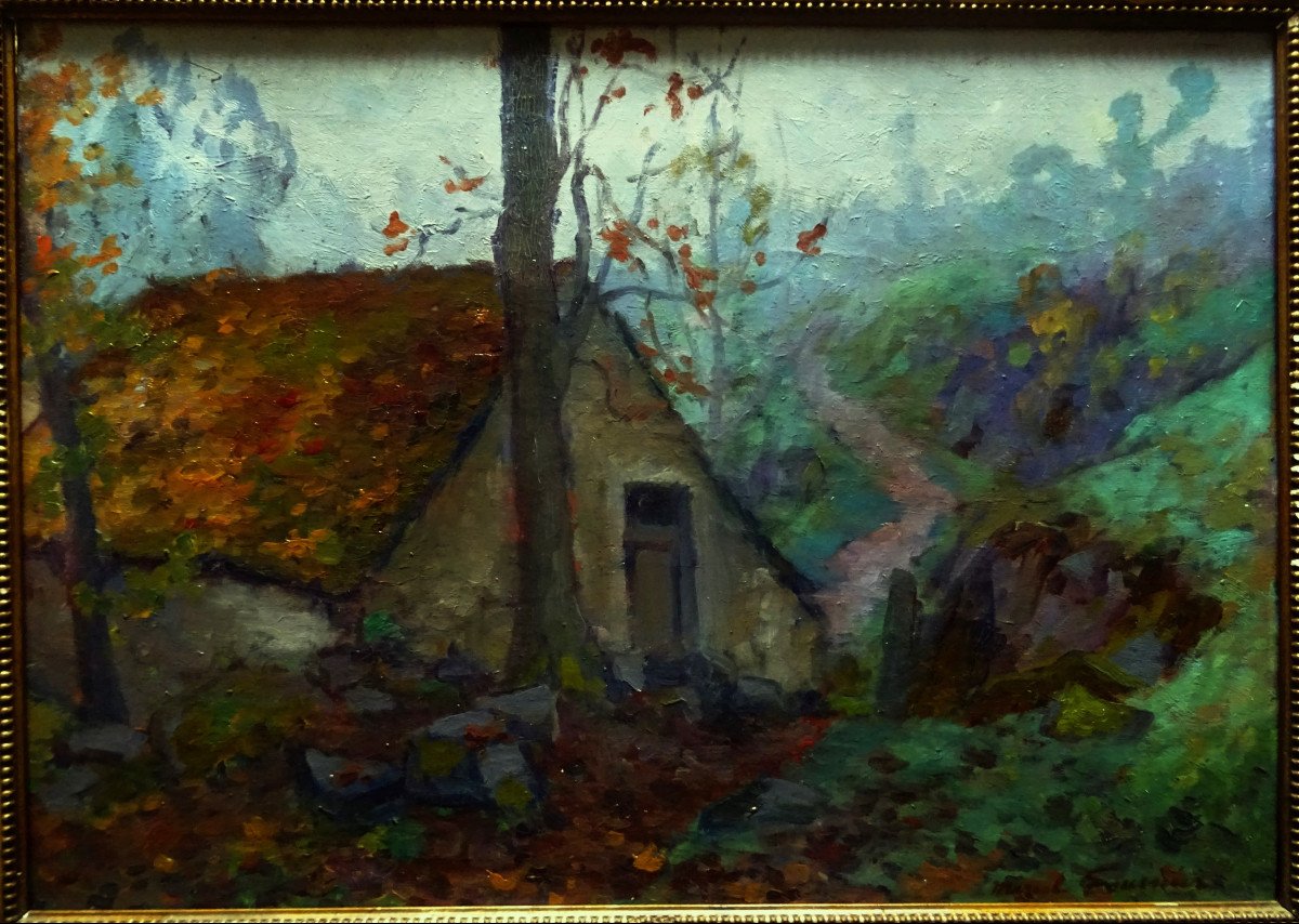 Marcel Fournier ( 1869-1917) " Ferme en Creuse " Ecole de Crozant, Auvergne, Peintre voyageur, Chantelle, Allier, Monet, Alluaud-photo-2