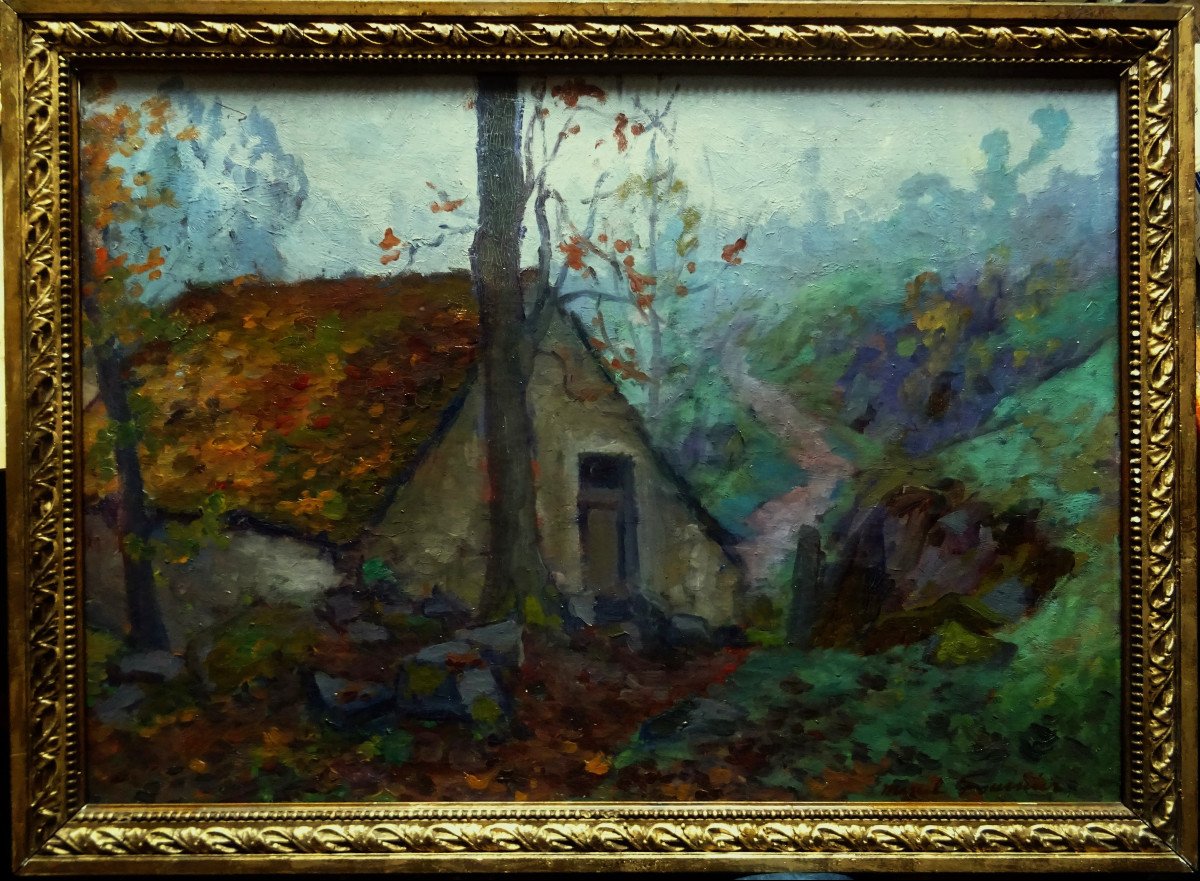 Marcel Fournier ( 1869-1917) " Ferme en Creuse " Ecole de Crozant, Auvergne, Peintre voyageur, Chantelle, Allier, Monet, Alluaud
