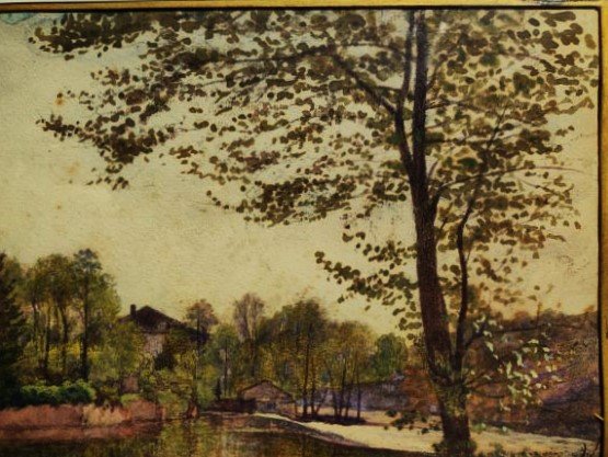 Adrien Palisson (1841-?) "bord De Vienne 1906, Limoges, Condat..." Limousin Painter, Musée L-photo-4