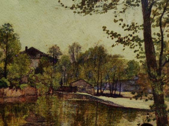 Adrien Palisson (1841-?) "bord De Vienne 1906, Limoges, Condat..." Limousin Painter, Musée L-photo-5