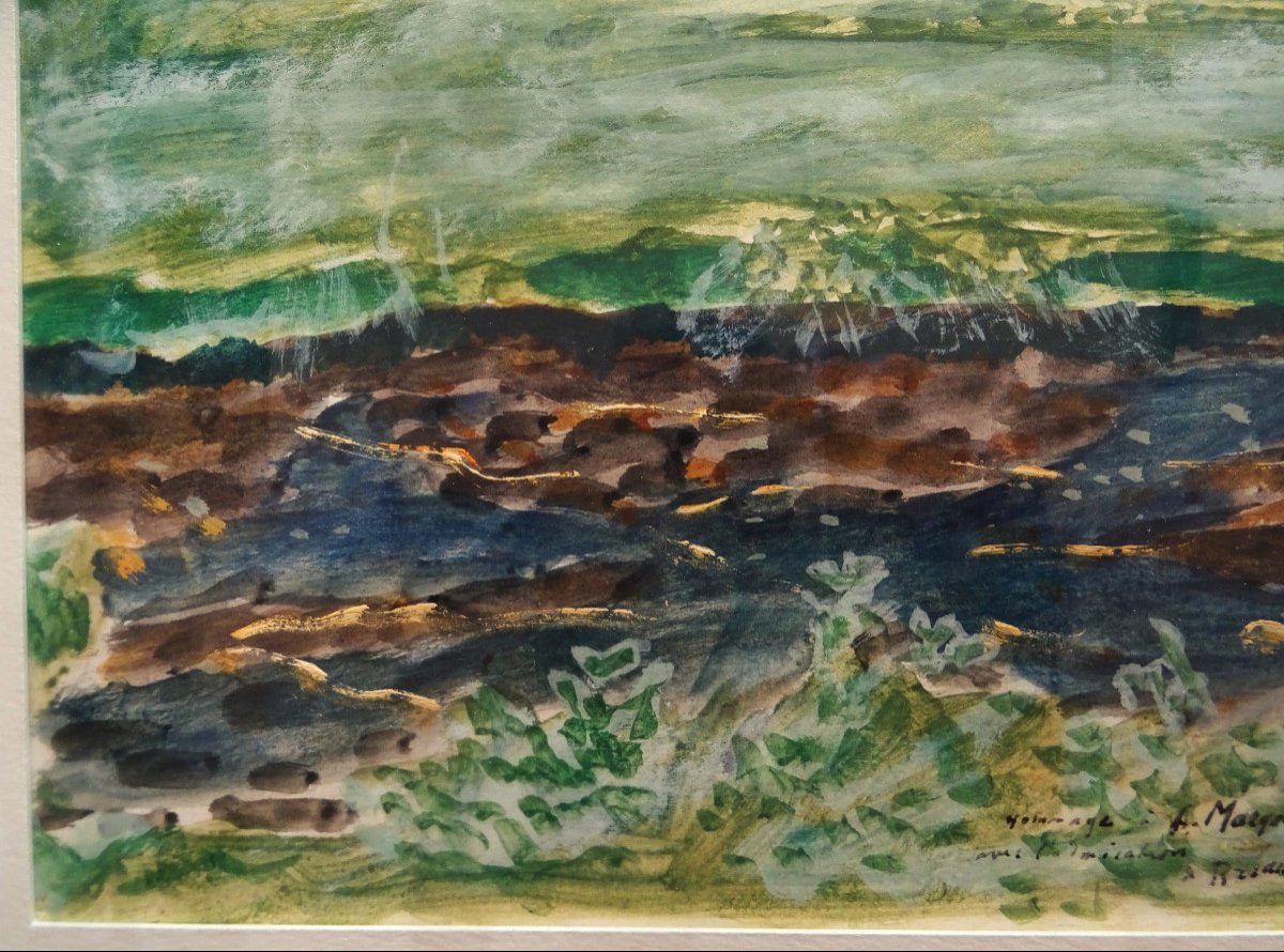 Maurice Brianchon (1899-1969) "landscape Dedicated To A.marquet" Poetic Reality Limouse Cavaillès-photo-4