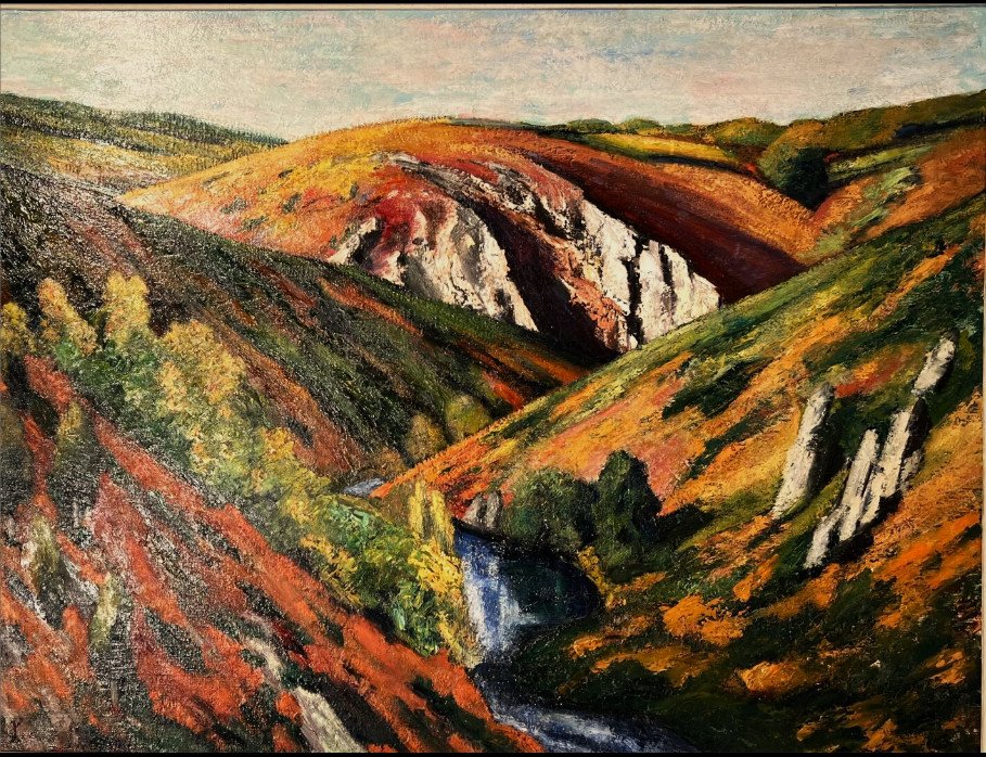 Henri Perrin Maxence (1872-1944) "Rochers de la Fileuse, Creuse" Ecole de Crozant, Sabbagh Nabi-photo-8