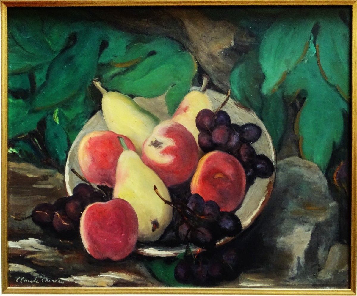 Claude Chereau (1883-1974) “still Life With Fruits” School Of Crozant, Gillée, Marquet...-photo-2