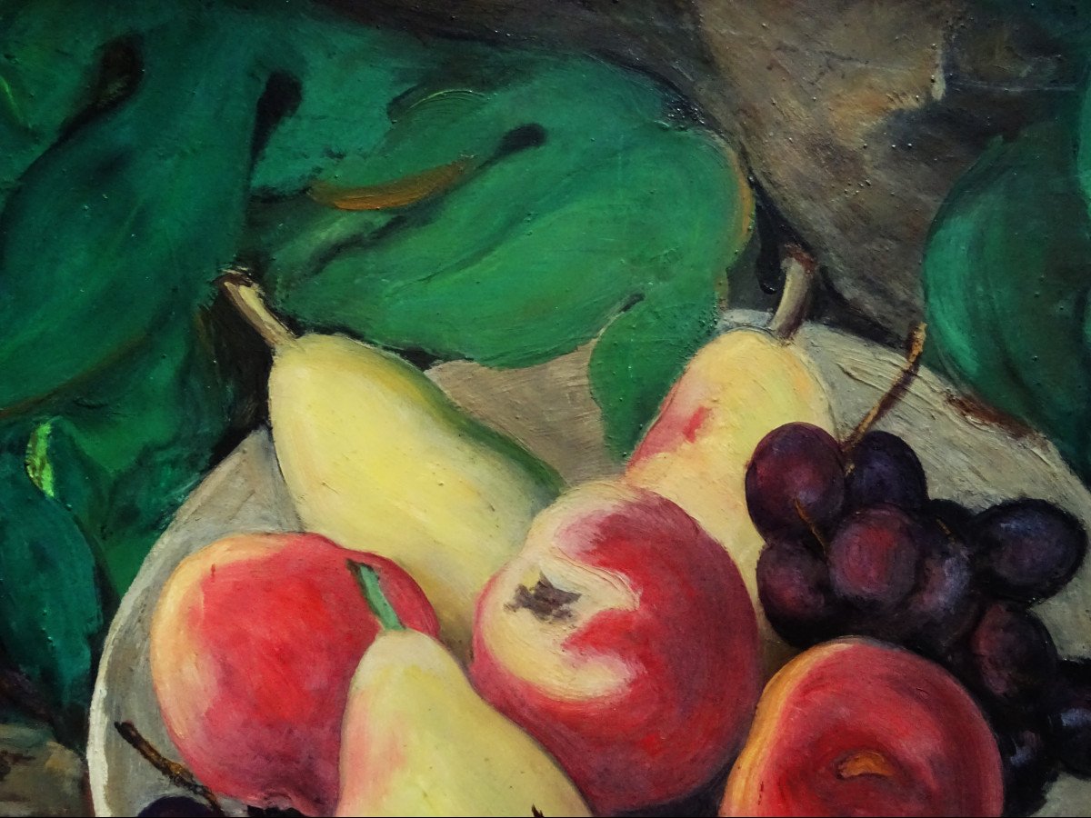 Claude Chereau (1883-1974) “still Life With Fruits” School Of Crozant, Gillée, Marquet...-photo-3