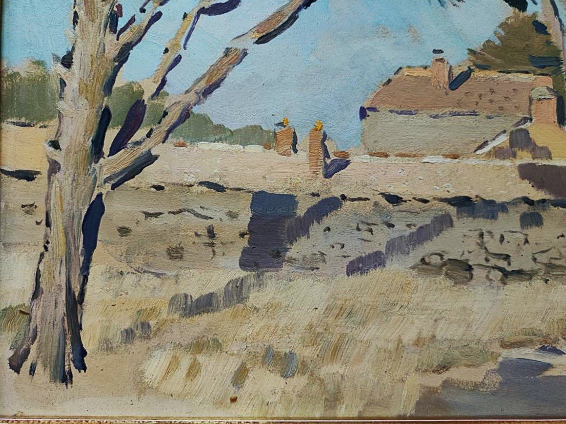 Marcel Belle (1871-1948) "Village en été, Creuse?" Ecole de Crozant, élève Martin, Fauve Basque-photo-2