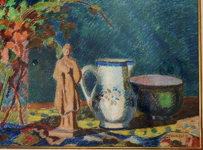 Gaston Thiesson 1882-1920 "Nature morte aux faïences 1903" Crozant Pont Aven Alluaud Guillaumin-photo-3