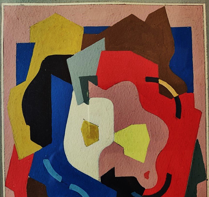 Jean-claude Libert (1917-1995) "cubist Composition 1949" Friend Of Gleizes, Moly Sabata, Pouyaud-photo-1