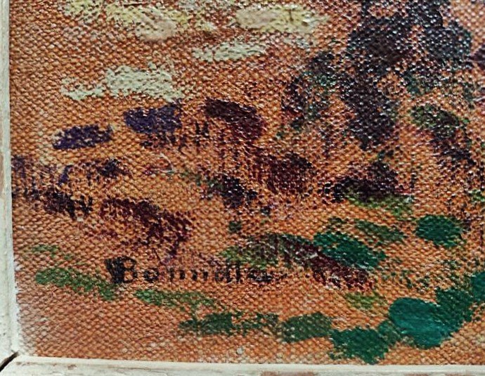 Ernest L. Bonnotte (1873-1954) Dotted Undergrowth. Pointillism Burgundy, Dubois-pillet Hayet-photo-7