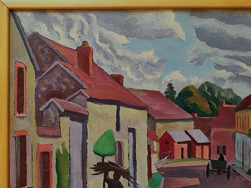 Fernand Dauchot Known As Daucho 1898-1982. Village Of Bleury 1943. School Of Pont-aven, Gauguin Moret-photo-2