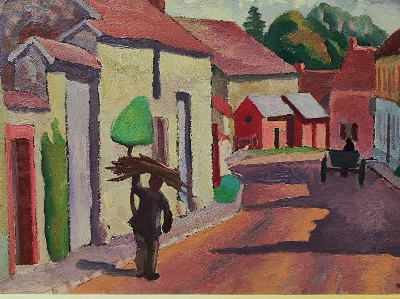 Fernand Dauchot Known As Daucho 1898-1982. Village Of Bleury 1943. School Of Pont-aven, Gauguin Moret-photo-1