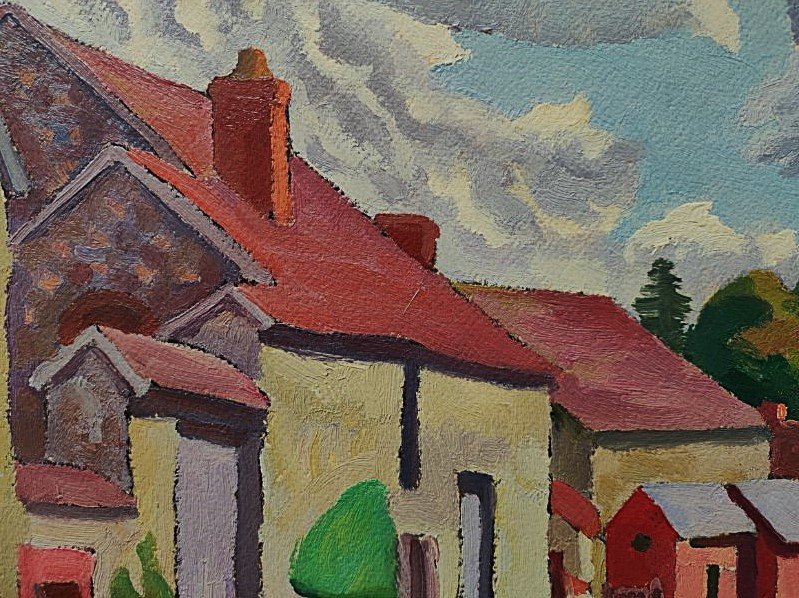 Fernand Dauchot Known As Daucho 1898-1982. Village Of Bleury 1943. School Of Pont-aven, Gauguin Moret-photo-3