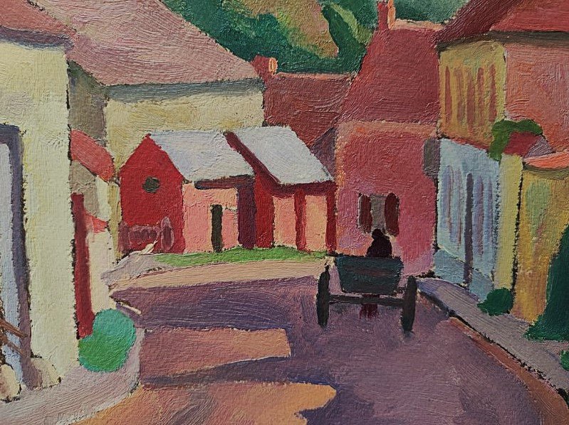Fernand Dauchot Known As Daucho 1898-1982. Village Of Bleury 1943. School Of Pont-aven, Gauguin Moret-photo-4