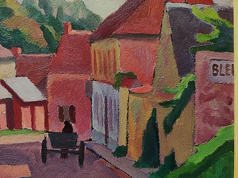 Fernand Dauchot Known As Daucho 1898-1982. Village Of Bleury 1943. School Of Pont-aven, Gauguin Moret-photo-5