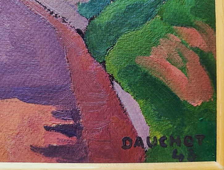 Fernand Dauchot Known As Daucho 1898-1982. Village Of Bleury 1943. School Of Pont-aven, Gauguin Moret-photo-6