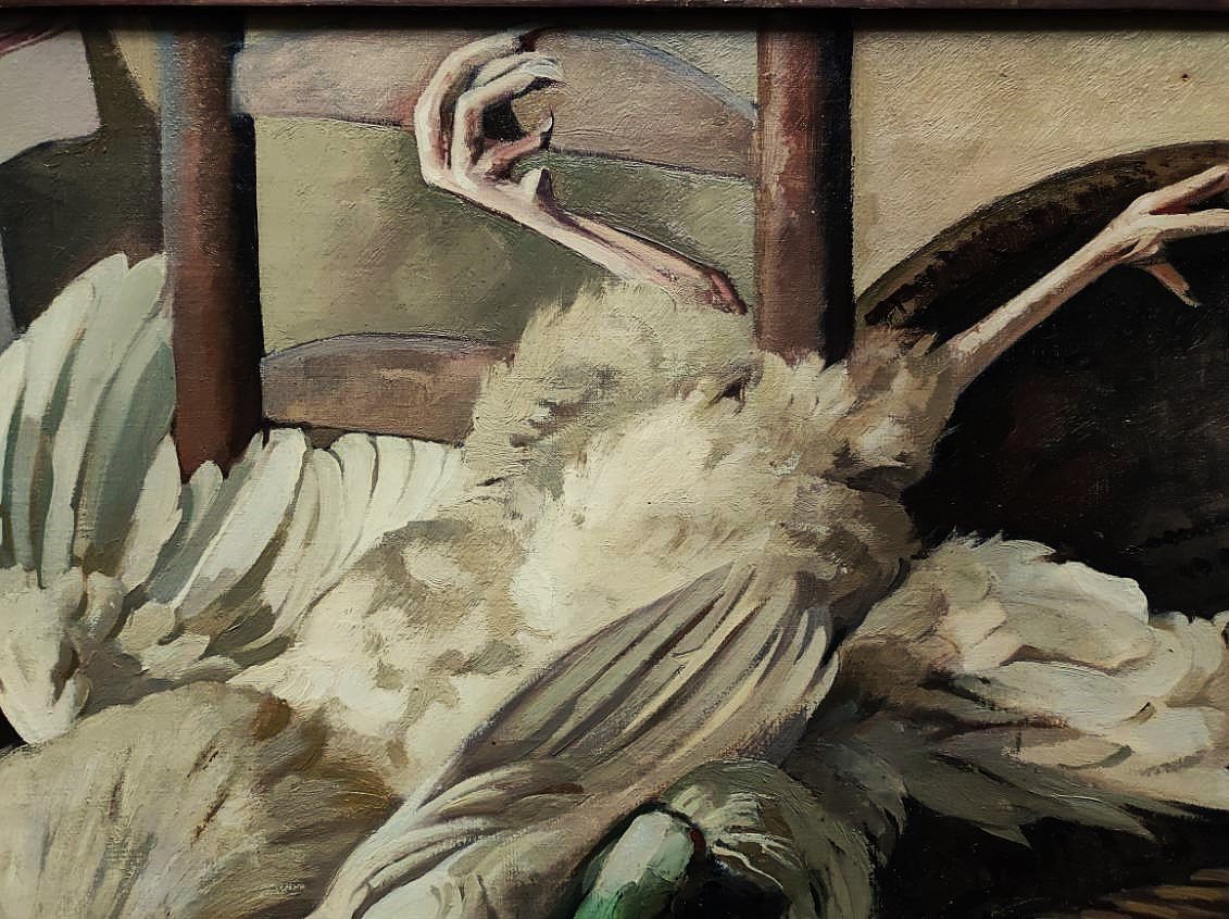 Edouard Debourg  (1880-1939) Le coq blanc 1936. Ecole de Crozant et Gargilesse, Osterlind Coucy-photo-4