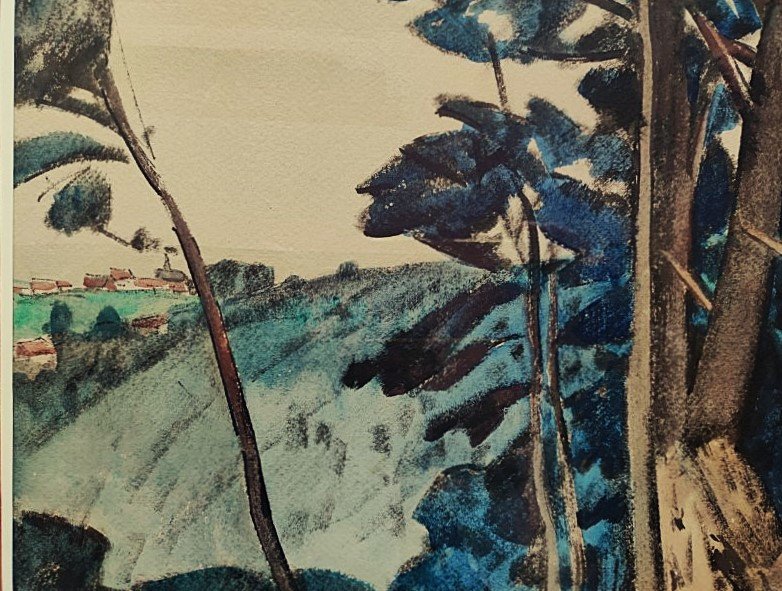 Edouard Debourg 1880-1939 Woodcutting In Creuse + Petit Trianon Versailles. Crozant School-photo-3