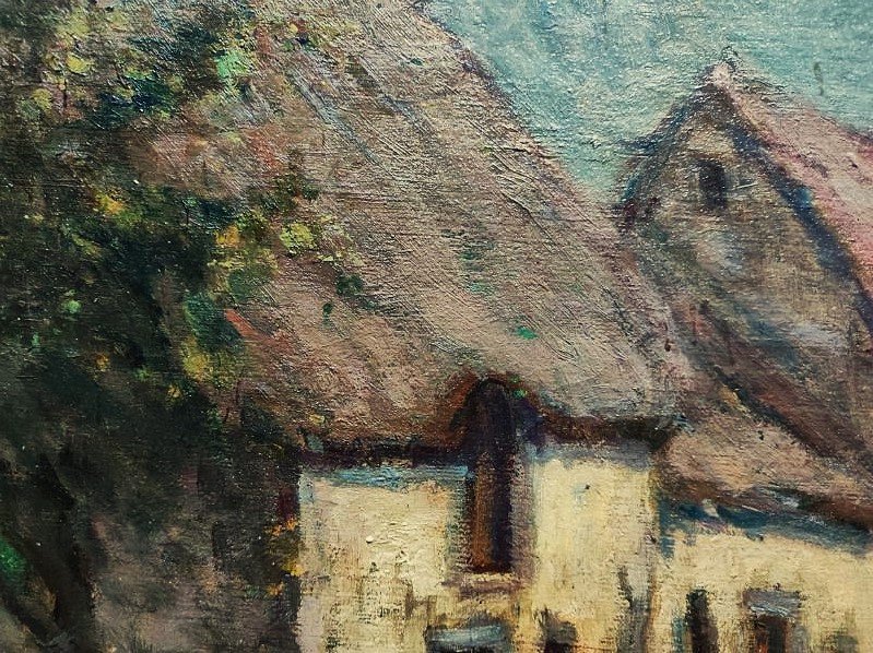 Alphonse Cellier (1875-1936) Soirée près Saint Nectaire en Auvergne. Ecole de Murols, Charreton-photo-2