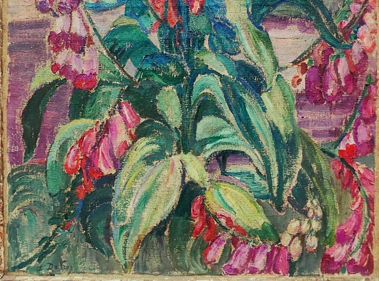Léon Detroy (1859-1955) Foxglove Garden C.1920. School Of Crozant, Gargilesse, Guillaumin-photo-1